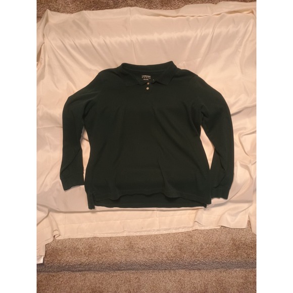 Lands' End Other - Lands' End Rugby Polo Shirt Men XL Colorblock Long Sleeve Dark Green. New
